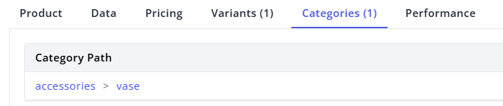 A category path in My Relewise