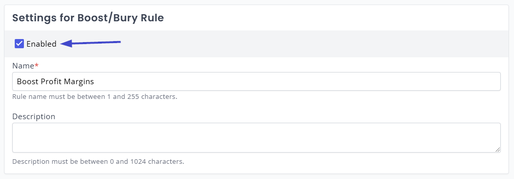 Toggle the rule on and off to test it