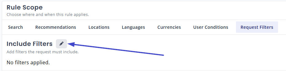 Create an Include Filters rule