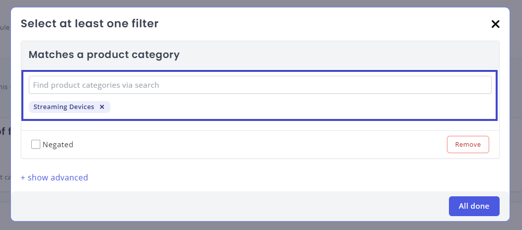 Merchandising Targets
