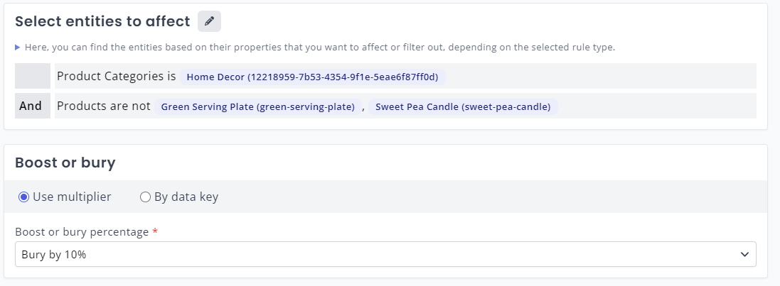 Merchandising Negated Target
