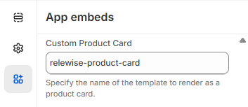 Shopify App Custom Product Card Setting