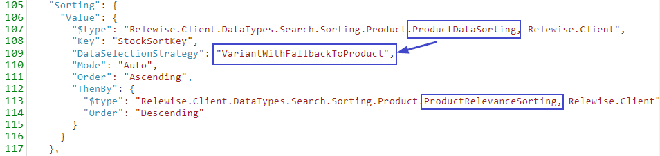Check the sorting type